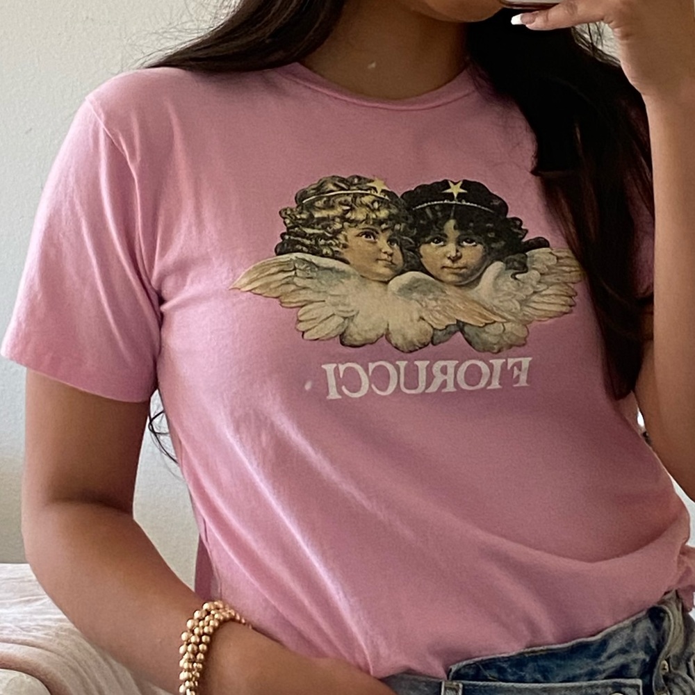 pink fiorucci tee
